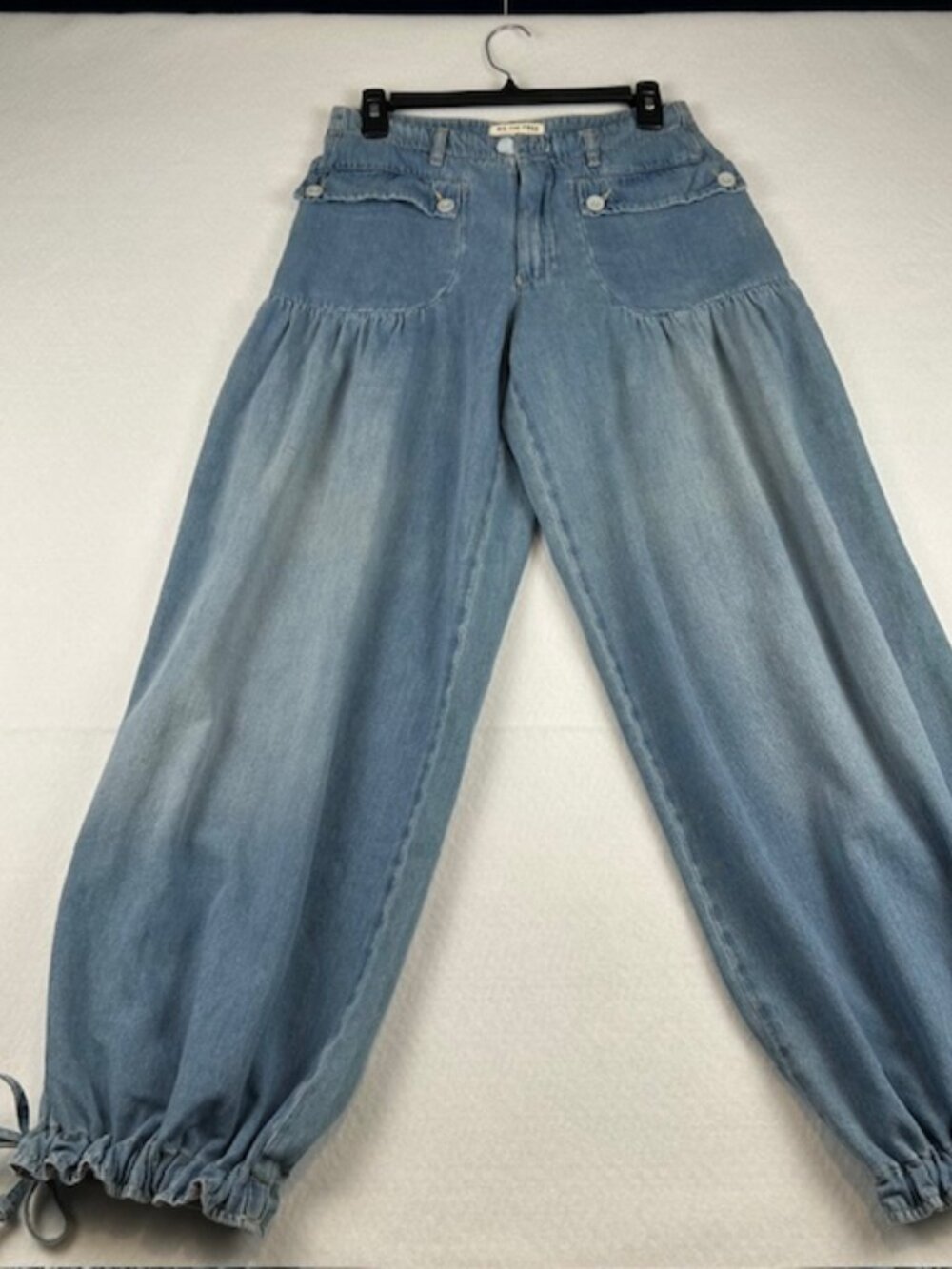 Free People We the Free | Lotus Balloon Jeans Womens light wash Bijou Blue sz 28 - Picture 2 of 14